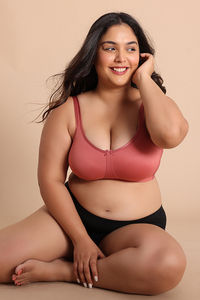 Zivame True Curv Single Layered Non Wired Full Coverage Lightweight Super Support Bra - Dusty Cedar — thumbnail 5